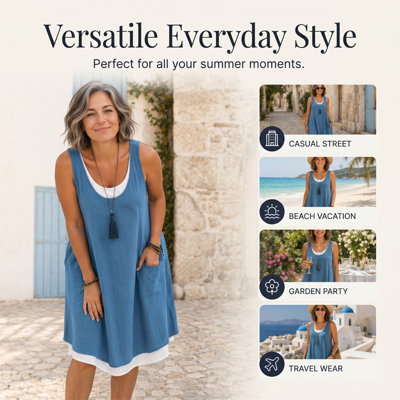 Delfi Casual Loose Sleeveless