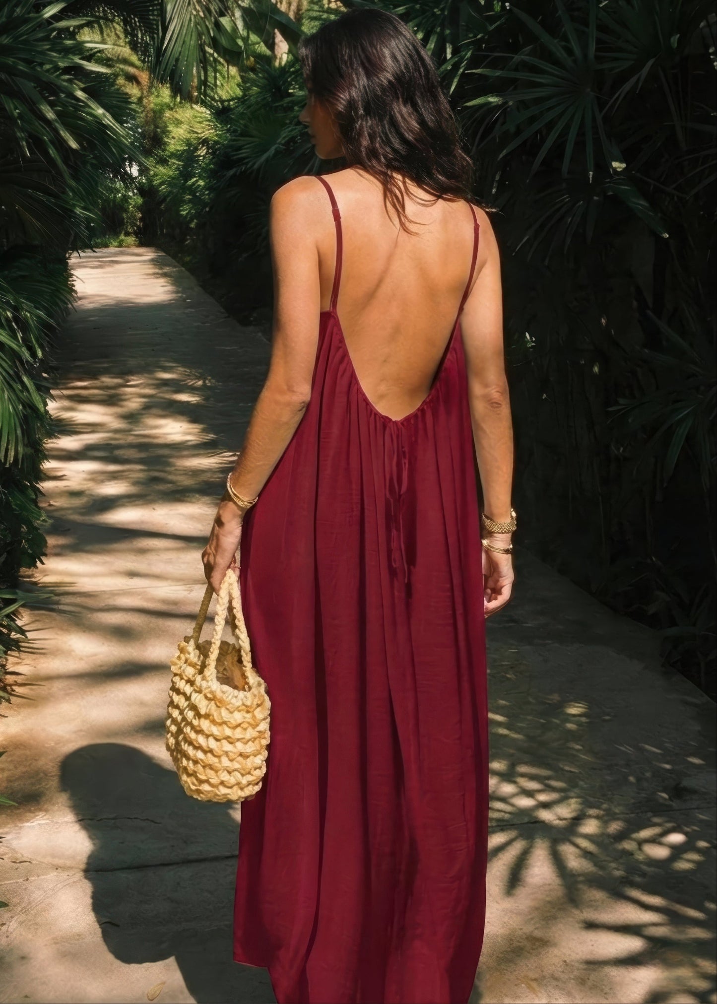 Victoria backless cami dress