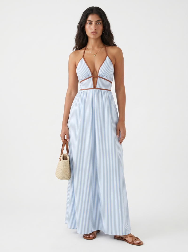 Reme | Halterneck Summer Maxi Dress