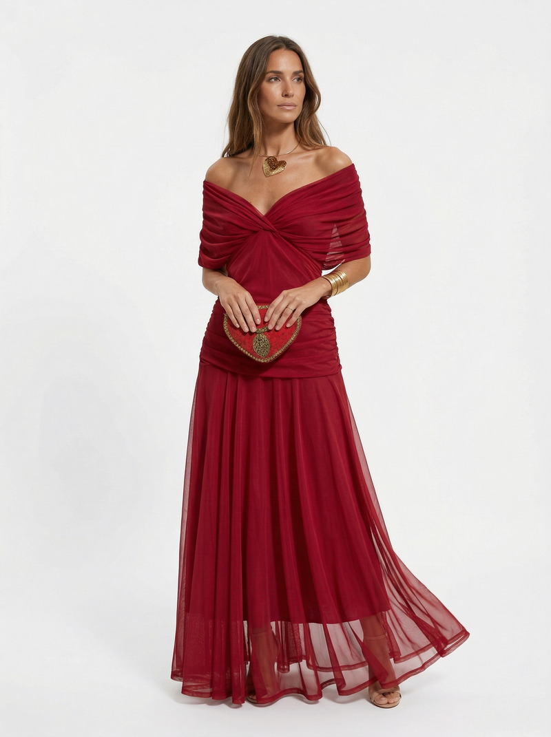 Nora | Long V-Neck Maxi Dress