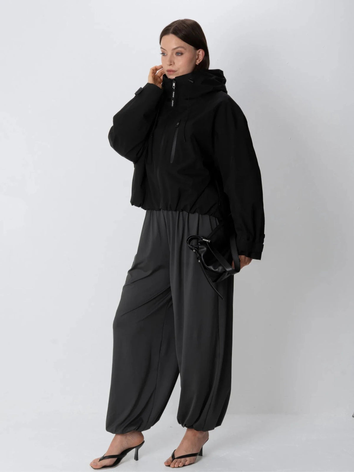 Oversized short waterproof Jacket